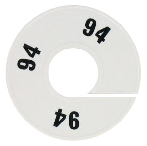 Maatring wit zwart maat 94