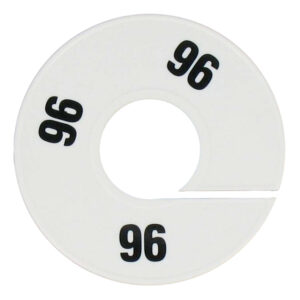 Maatring wit zwart maat 96