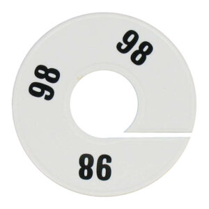 Maatring wit zwart maat 98