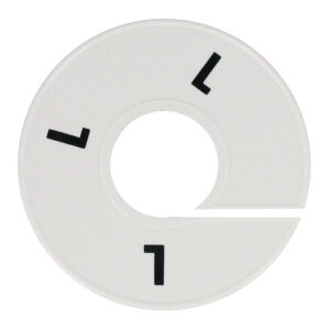 Maatring wit zwart maat L