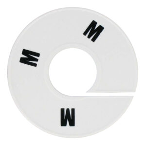 Maatring wit zwart maat M