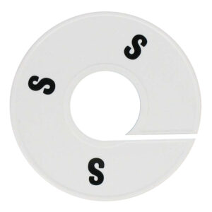 Maatring wit zwart maat S