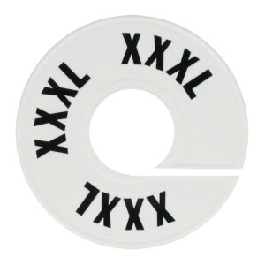 Maatring wit zwart maat XXXL