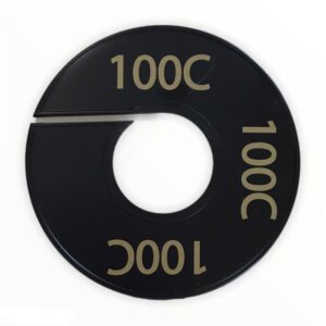 Maatring zwart goud 100C