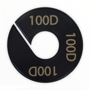 Maatring zwart goud 100D