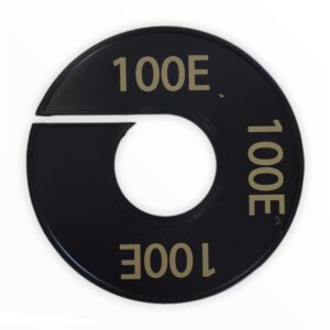 Maatring zwart goud 100E