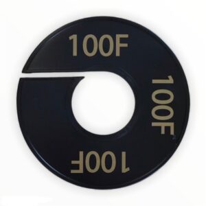 Maatring zwart goud 100F