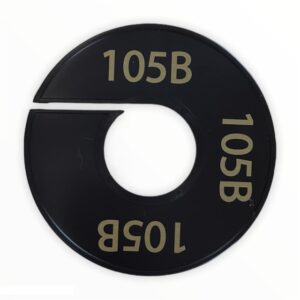 Maatring zwart goud 105B