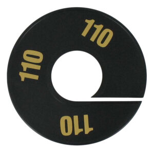 Maatring zwart goud 110