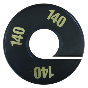 Maatring zwart goud 140