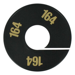 Maatring zwart goud 164