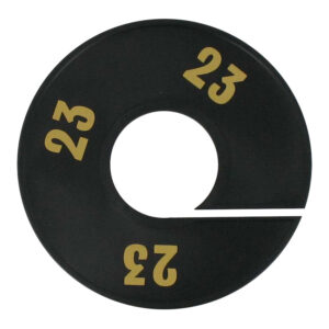 Maatring zwart goud 23