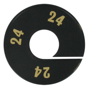 Maatring zwart goud 24