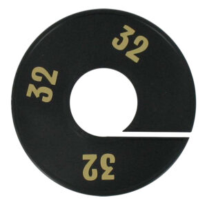 Maatring zwart goud 32