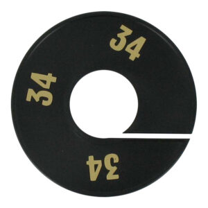 Maatring zwart goud 34