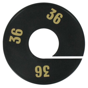 Maatring zwart goud 36