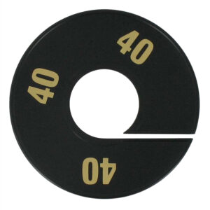 Maatring zwart goud 40