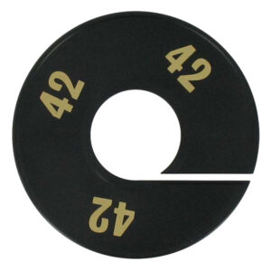 Maatring zwart goud 42