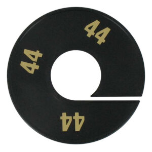 Maatring zwart goud 44