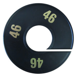 Maatring zwart goud 46