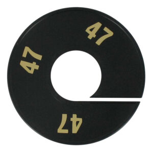 Maatring zwart goud 47