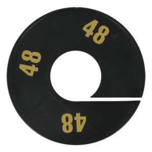 Maatring zwart goud 48