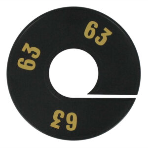 Maatring zwart goud 63