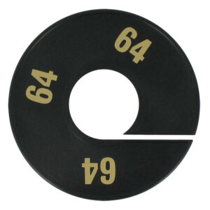 Maatring zwart goud 64