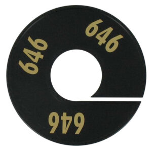 Maatring zwart goud 646