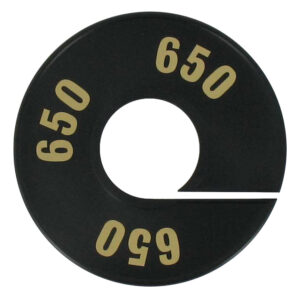 Maatring zwart goud 650