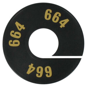 Maatring zwart goud 664