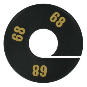 Maatring zwart goud 68