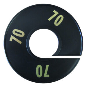 Maatring zwart goud 70