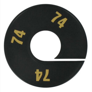 Maatring zwart goud 74