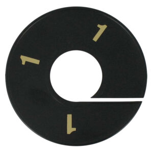 Maatring zwart goud 75F