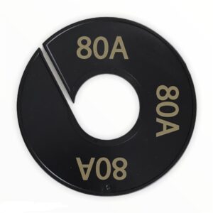 Maatring zwart goud 80A