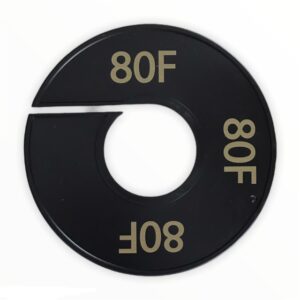 Maatring zwart goud 80F