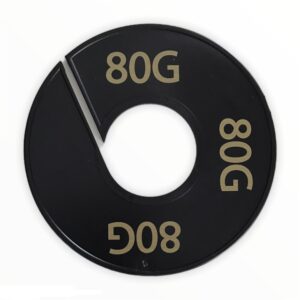 Maatring zwart goud 80G