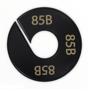 Maatring zwart goud 85B