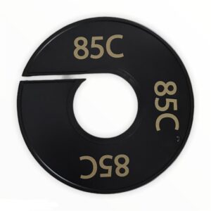 Maatring zwart goud 85C