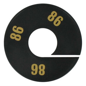 Maatring zwart goud 86