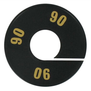 Maatring zwart goud 90