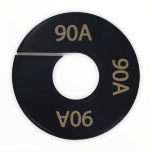 Maatring zwart goud 90A