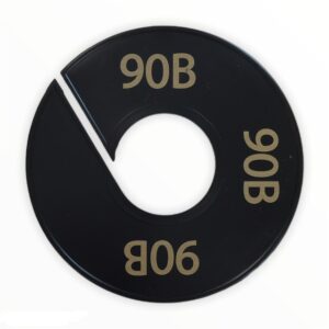 Maatring zwart goud 90B