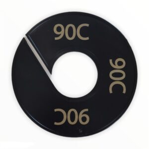 Maatring zwart goud 90C