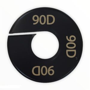 Maatring zwart goud 90D