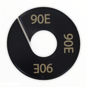 Maatring zwart goud 90E