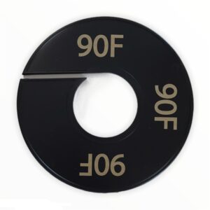 Maatring zwart goud 90F