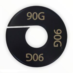 Maatring zwart goud 90G