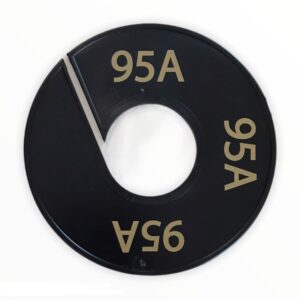 Maatring zwart goud 95A